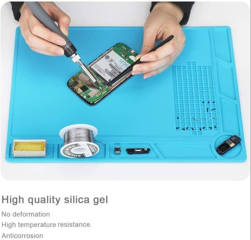 Heat Insulation Silicone Repair Mat – Anti-Static, Magnetic Workbench Mat - View 3