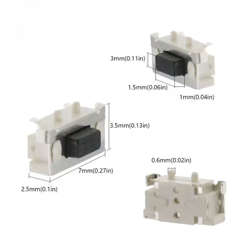 Horizontal Side-Push Tactile SMD Tact Keys Button - View 2