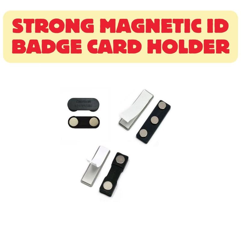 Name ID Badge Magnet Holder with Adhesive - View 1