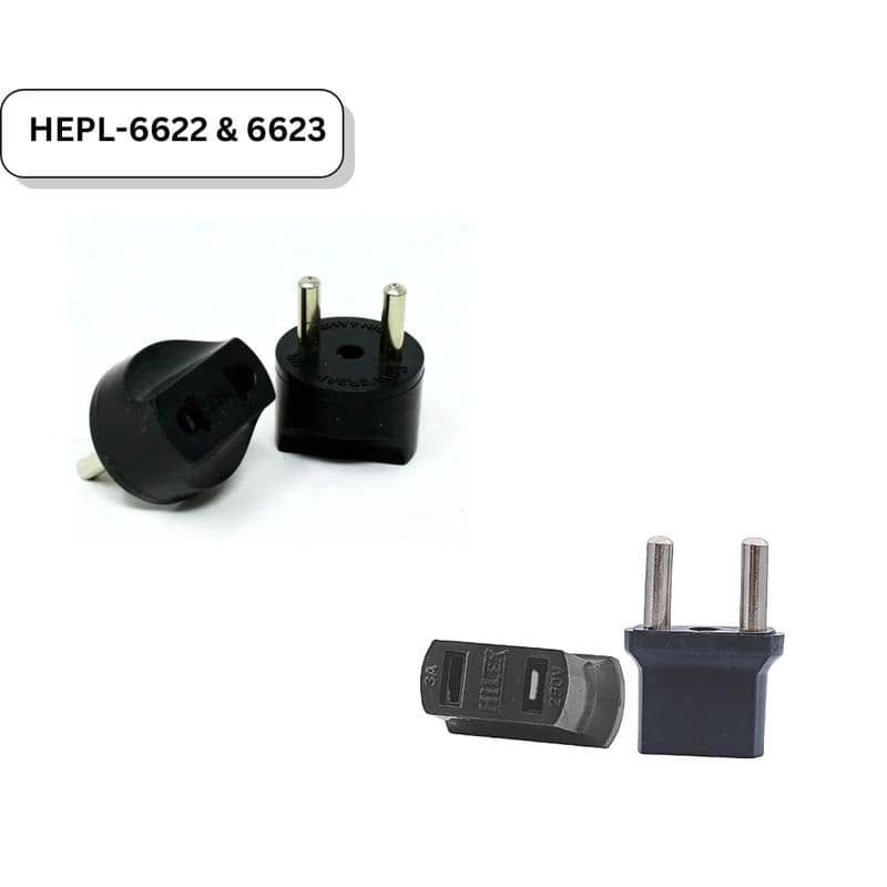 Hilex 2-Pin Plug Converter US to EU Adapter - View 1