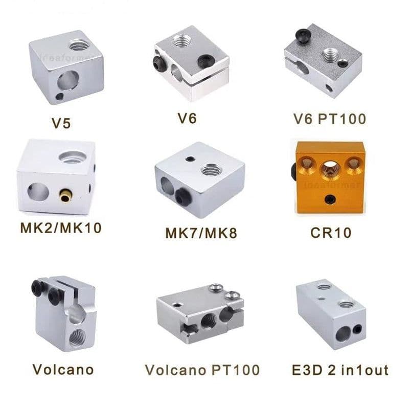 Heater Block for 3D Printers - View 2