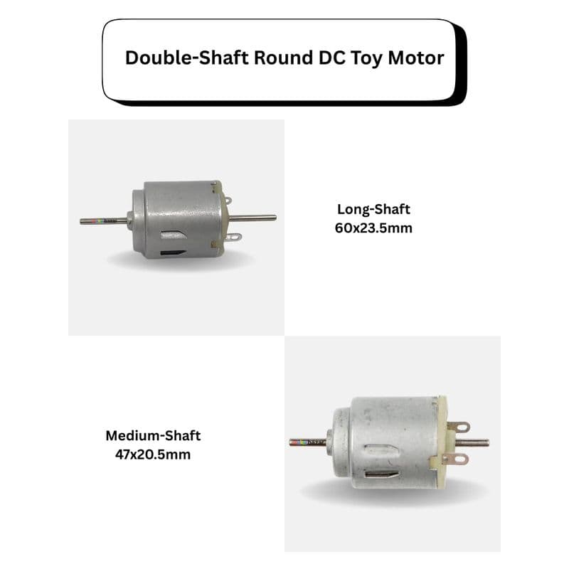 Double-Shaft Round DC Toy Motor - View 1