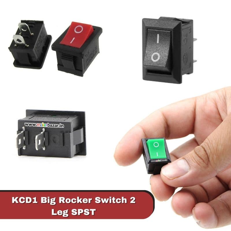 KCD1 Big Rocker Switch 2 Leg SPST - View 1