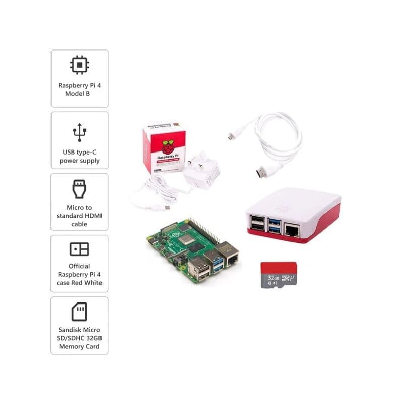 RPI4 Kits | Raspberry Pi 4 Model-B Starter Kit - View 1