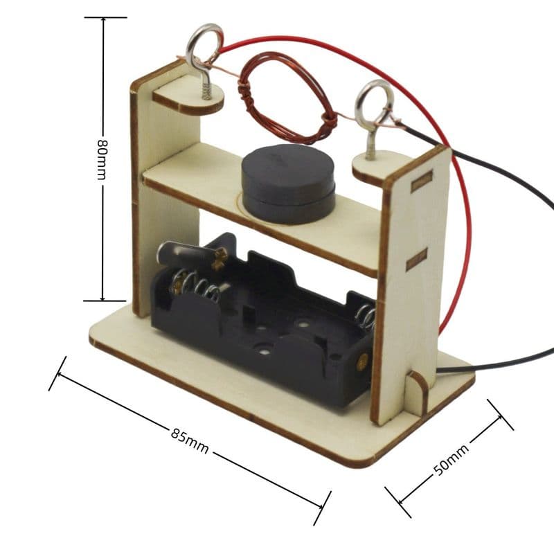 DIY Wooden Electromagnetic Motor Science Experiment Kit - View 1