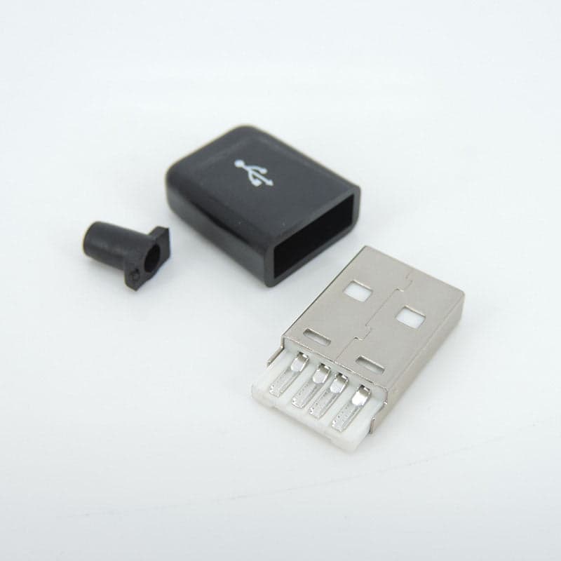 Type-A USB Male Connector for Cable with Cover - View 2
