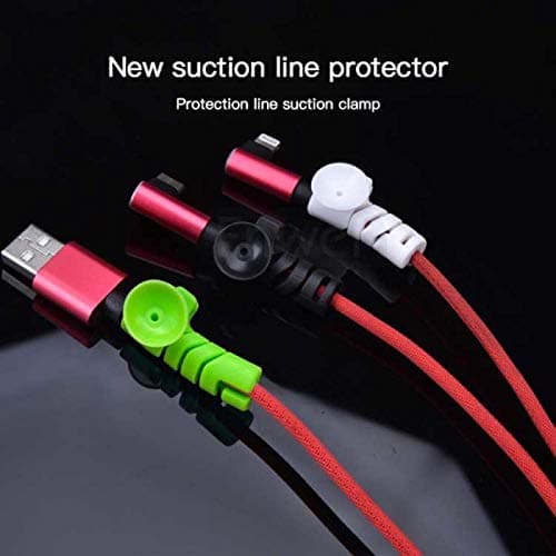 4pcs Spiral Charger Cable Protector with Sucker Suction - View 3