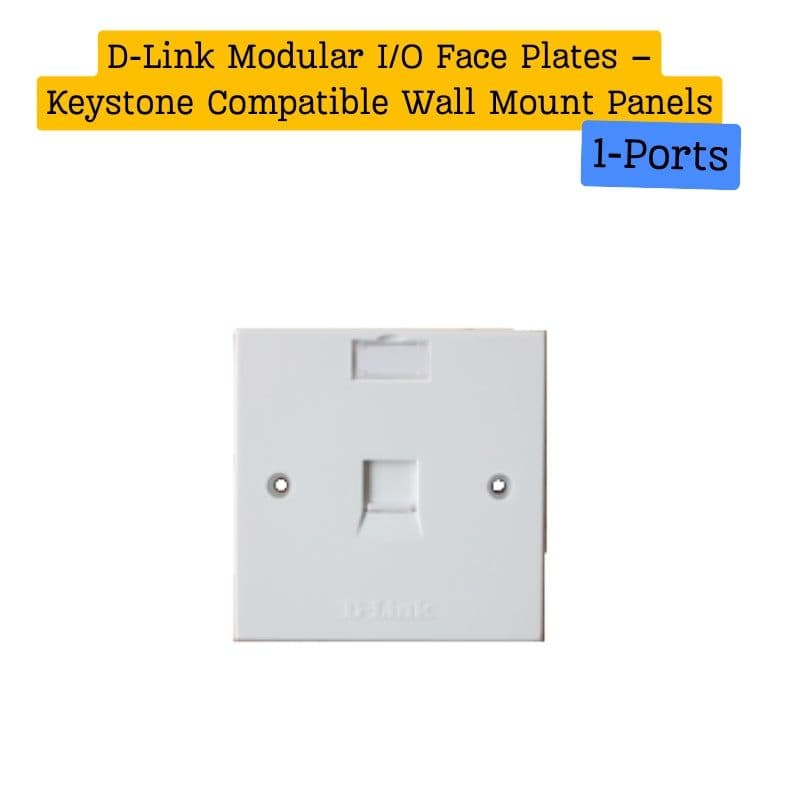 D-Link Modular I/O Face Plates – Keystone Compatible Wall Mount Panels - View 2