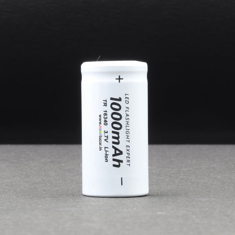 TR 16340 3.7v 1000 Li-Ion Cell Rechargeable Battery - View 2
