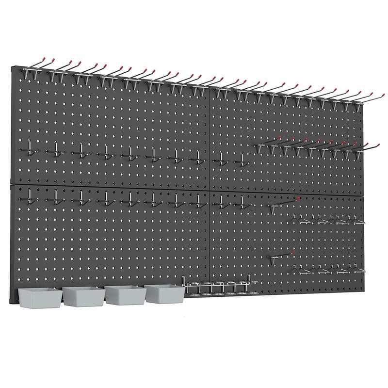24x48in Metal Pegboard Kit with Accessories for Wall Garage Tools Storage board System - View 1