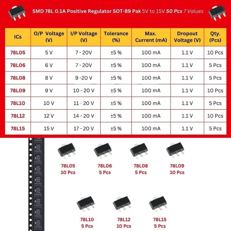 SMD 78 Linear Positive Voltage Regulator - View 1
