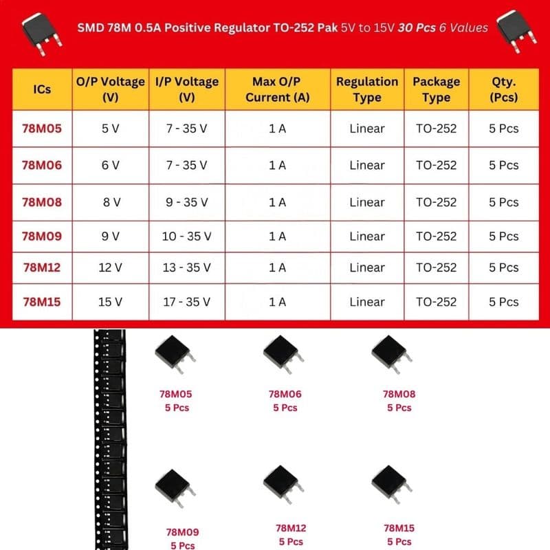 SMD 78 Linear Positive Voltage Regulator - View 2
