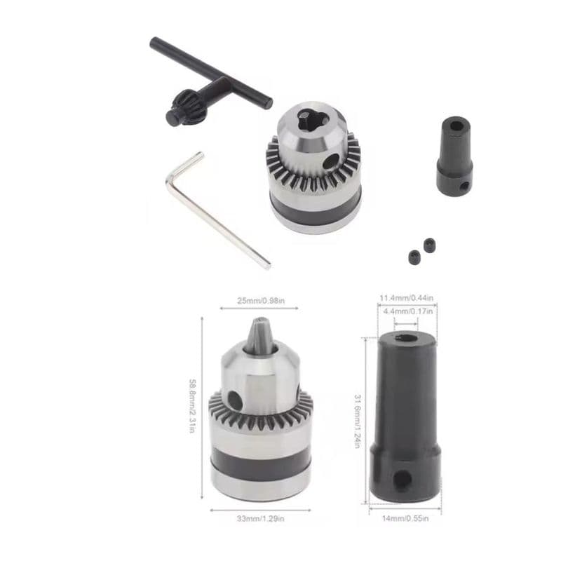 [Type 5] 1.5-10mm B12 Drill Chuck Set For 775 DC Motor (5mm Shaft) Rotary Tool - View 1