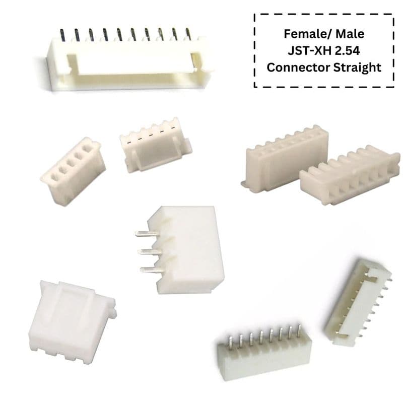 Male/Female JST-XH 2.54 Connector Straight - View 1