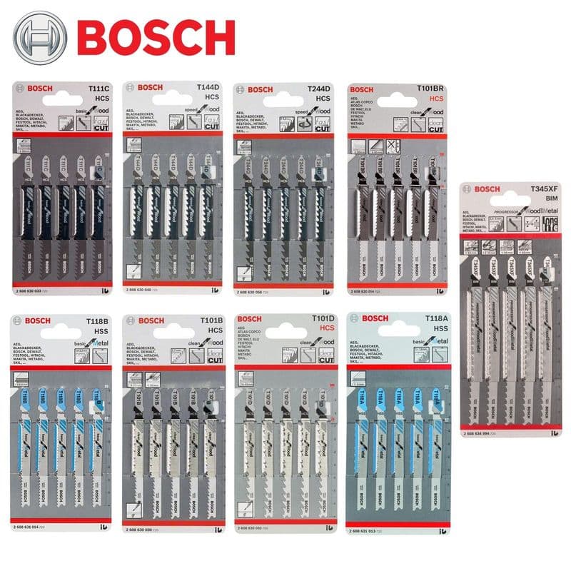 Bosch Jigsaw Blades Spare Cutter for Plastic/Wood/Metal [Pack of 5] - View 1