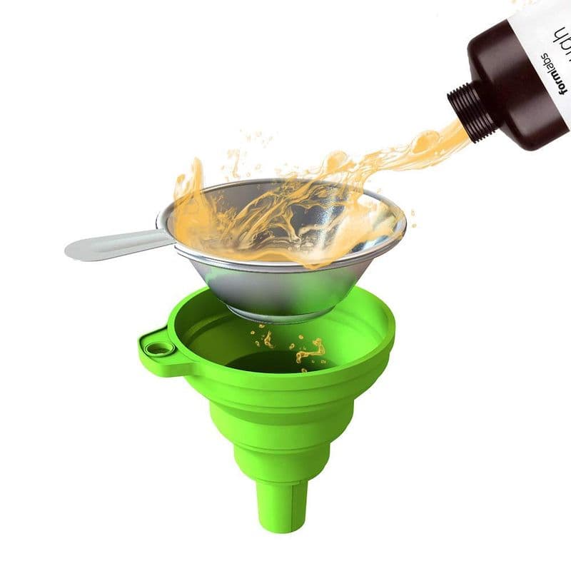 3D Printer Silicone Collapsible Funnel with Stainless Steel Resin Filter Cup Set - View 1