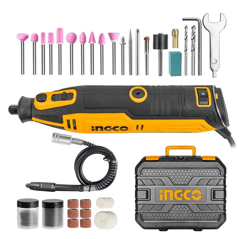 Ingco MG13328 130W Mini Die Grinder 109-in-1 Wood Carving Rotary Tool Kit - View 1