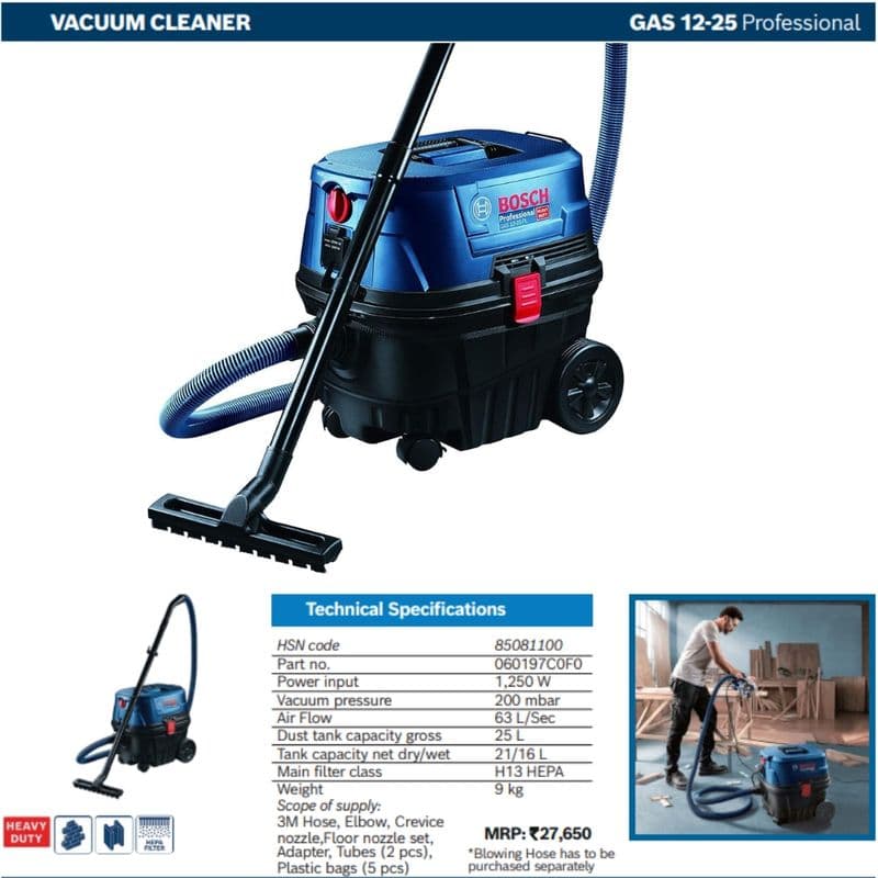 Bosch GAS-Series Professional Vacuum Cleaners - View 3