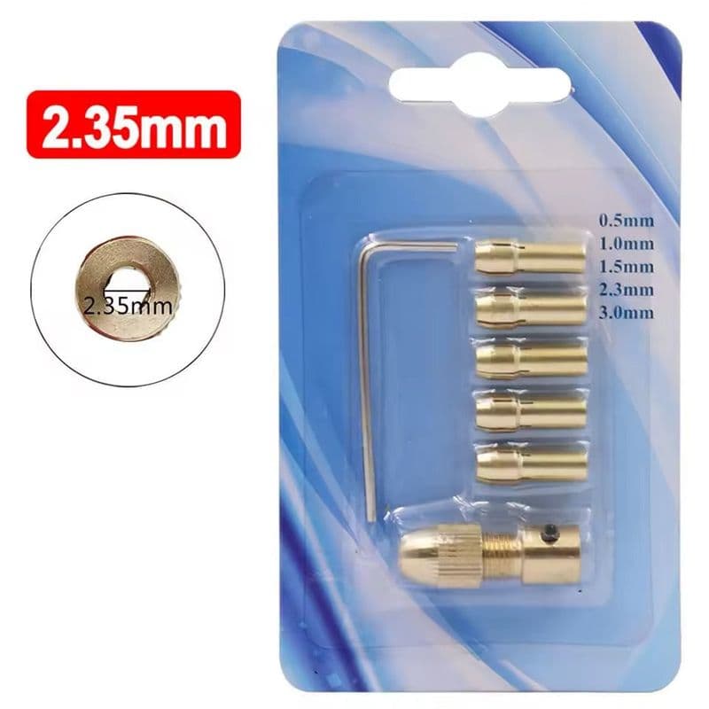 7pcs Metal Shank Drill Chuck Collets (0.5–3mm) with Screw - View 2