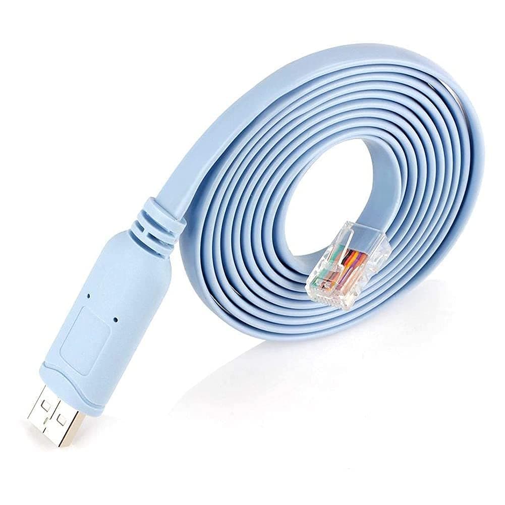 USB 2.0 Male to RJ45 Male Console Cable - View 1
