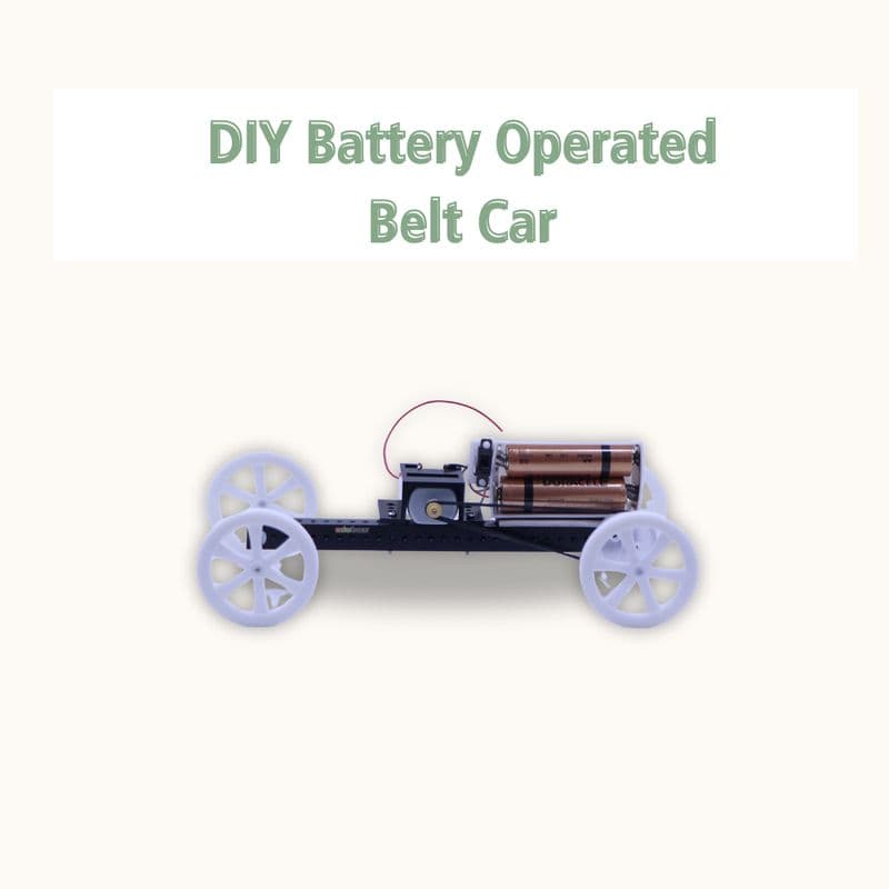 DIY Battery Operated Belt Car – STEM Educational Science Kit for Kids - View 2