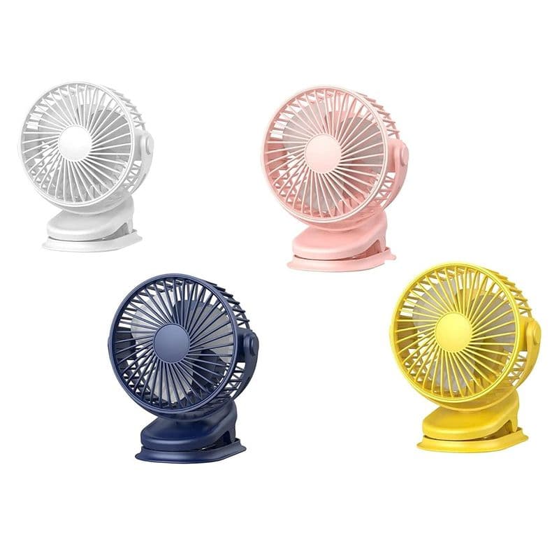 Portable USB-Powered Table Fan with Clip-on Mini Desk Fan - View 1