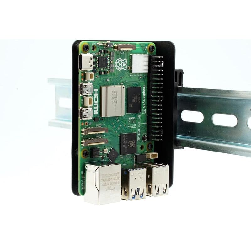 DIN Rail Clip Mount Bracket for Raspberry Pi - View 1