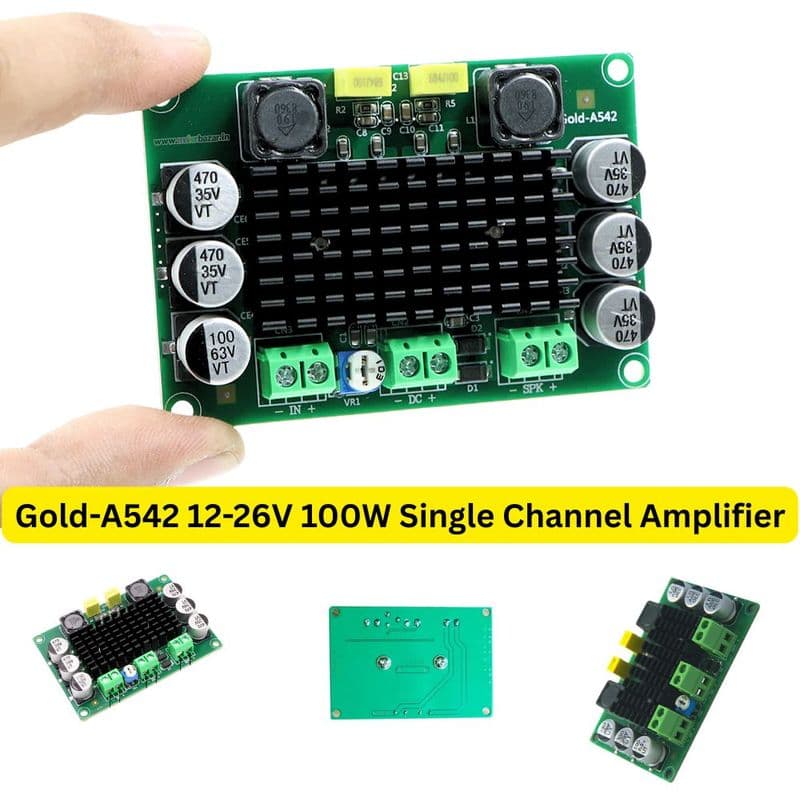 542 12-26V 100W Single Channel High Power Digital Audio Power Amplifier Board - View 2