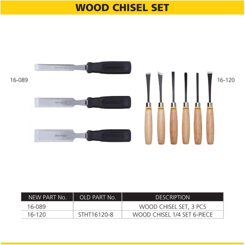Stanley Wood Chisel Set for DIY - View 1