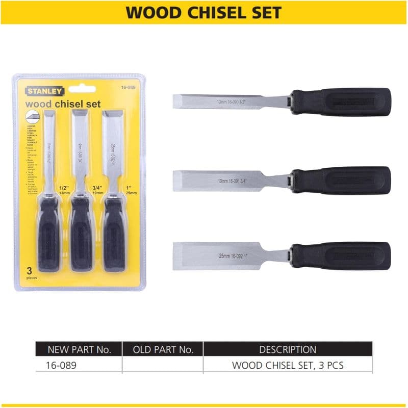 Stanley Wood Chisel Set for DIY - View 2