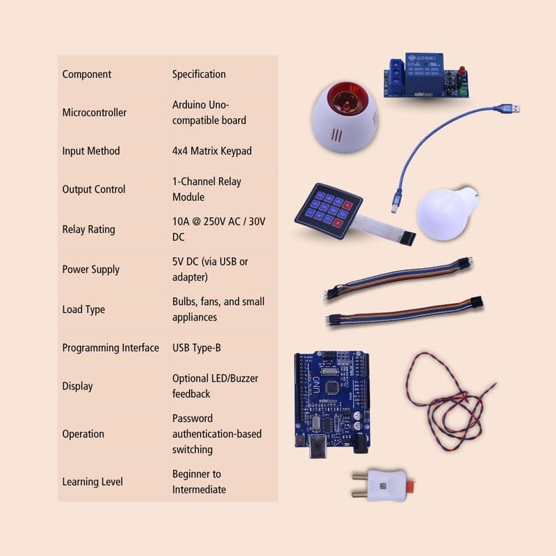 DIY Password-Based Smart Security Kit – Arduino-Compatible Smart Safety Project - View 3