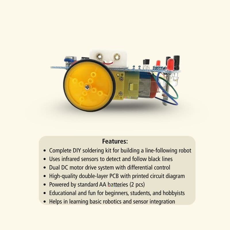 DIY D2-1 Intelligent Line Follower / Tracing Car Kit - View 3