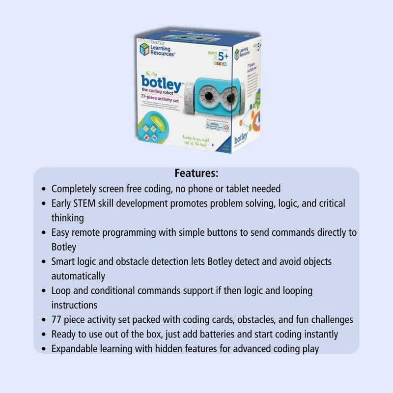 Botley the Coding Robot – Screen-Free STEM Learning Toy for Kids (77-Piece Activity Set) - View 2