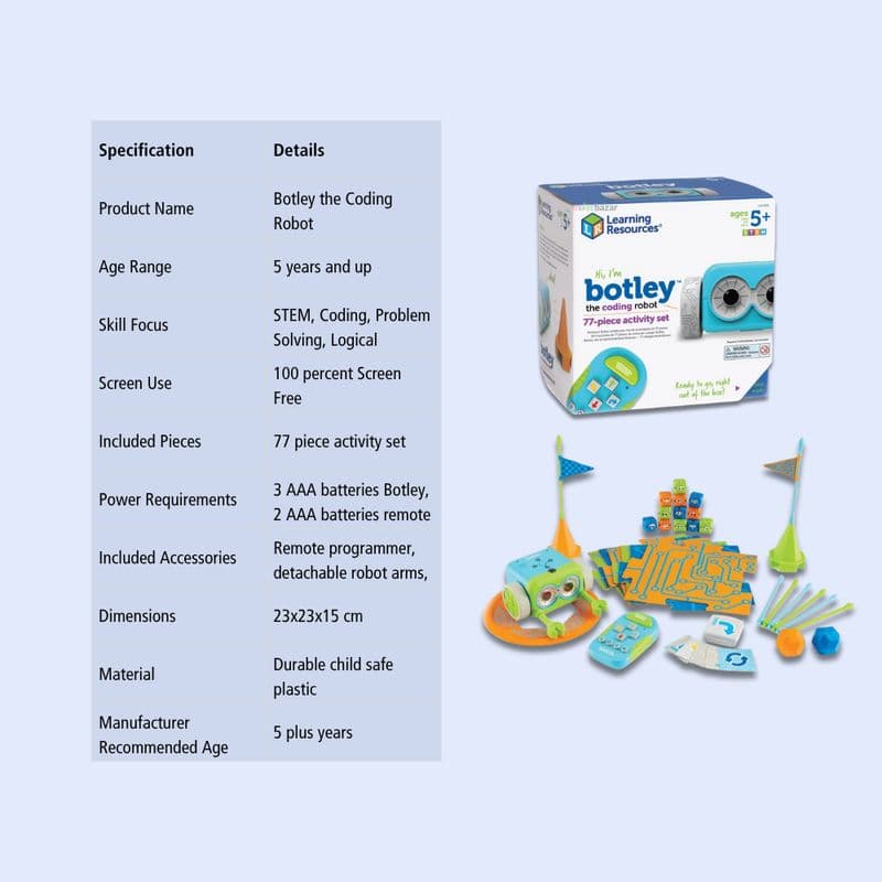 Botley the Coding Robot – Screen-Free STEM Learning Toy for Kids (77-Piece Activity Set) - View 3