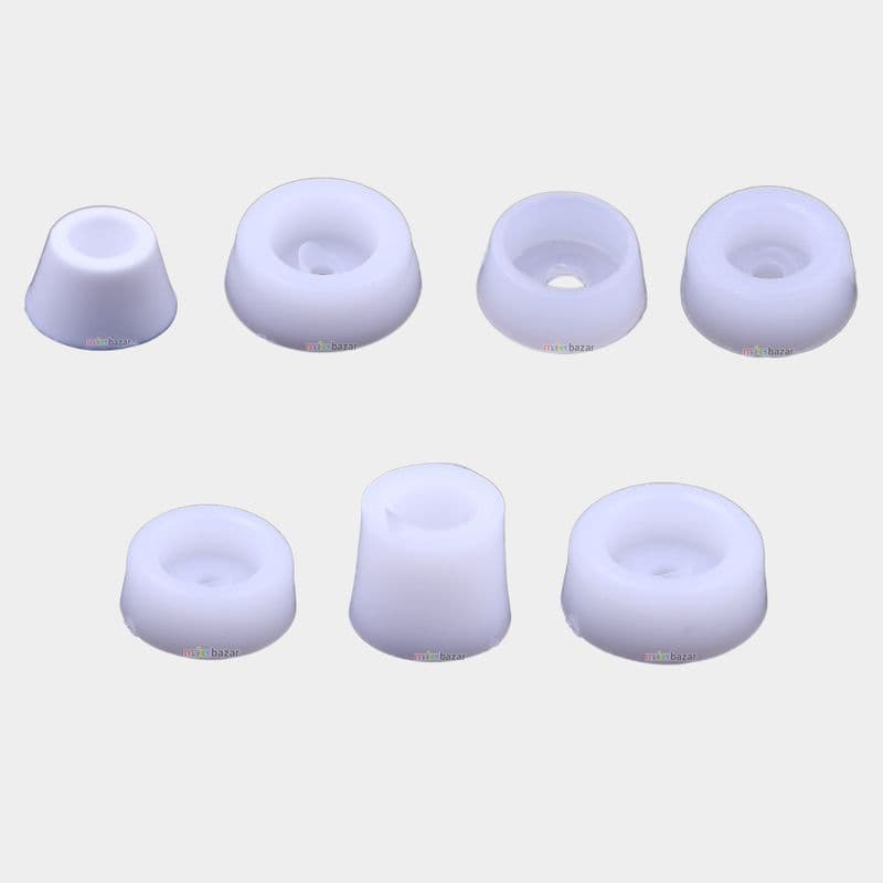 Plastic Furniture Buffer – White Protective Leg Caps (Multiple Sizes) - View 1