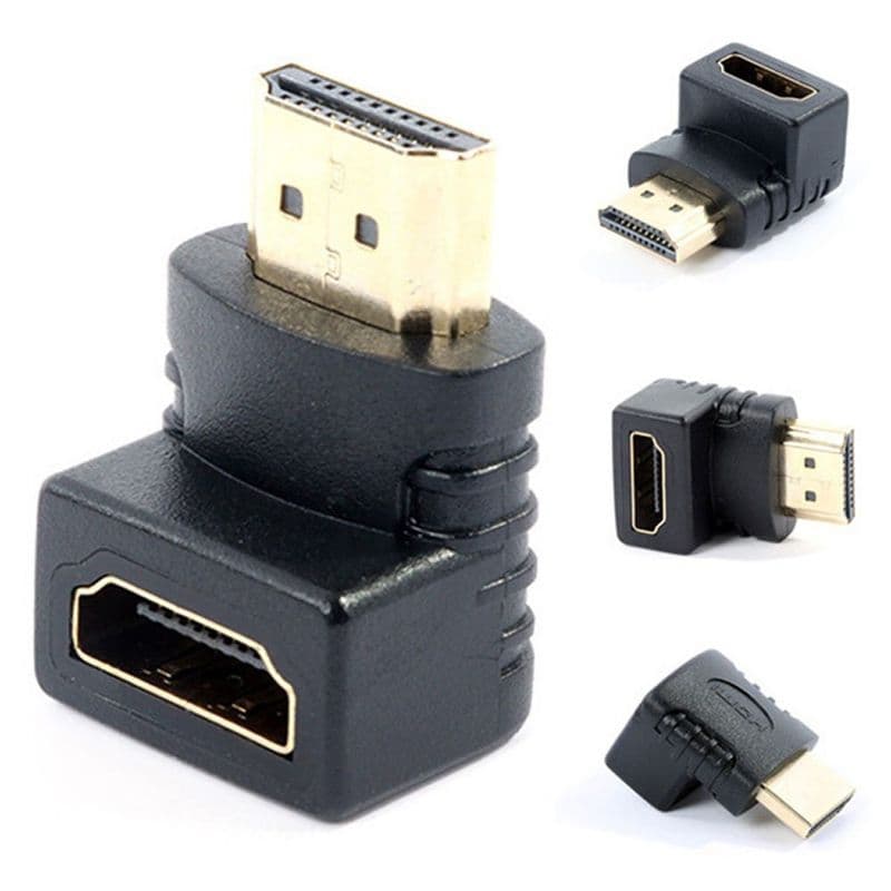 HDMI Female To HDMI Male 90 Degree Right Angle Adapter (L Shape - Coupler) - View 1