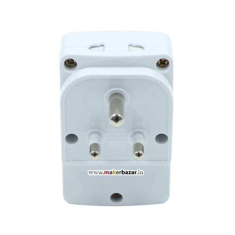 3 Pin Universal Travel Adaptor with 2 USB Port - View 3