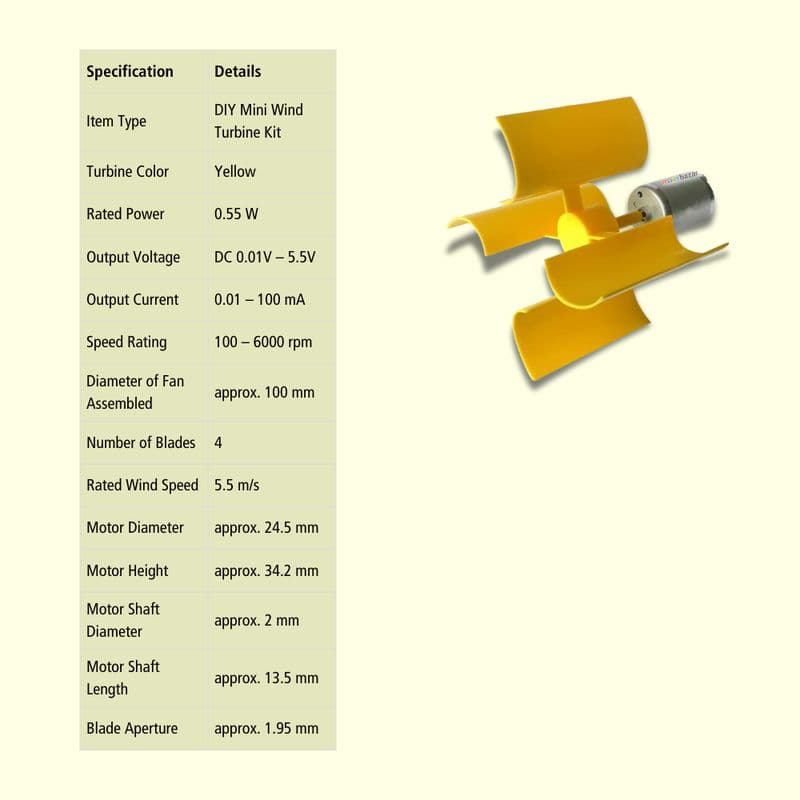 DIY Mini Vertical Axis Wind Turbine Generator Kit with Motor - View 3