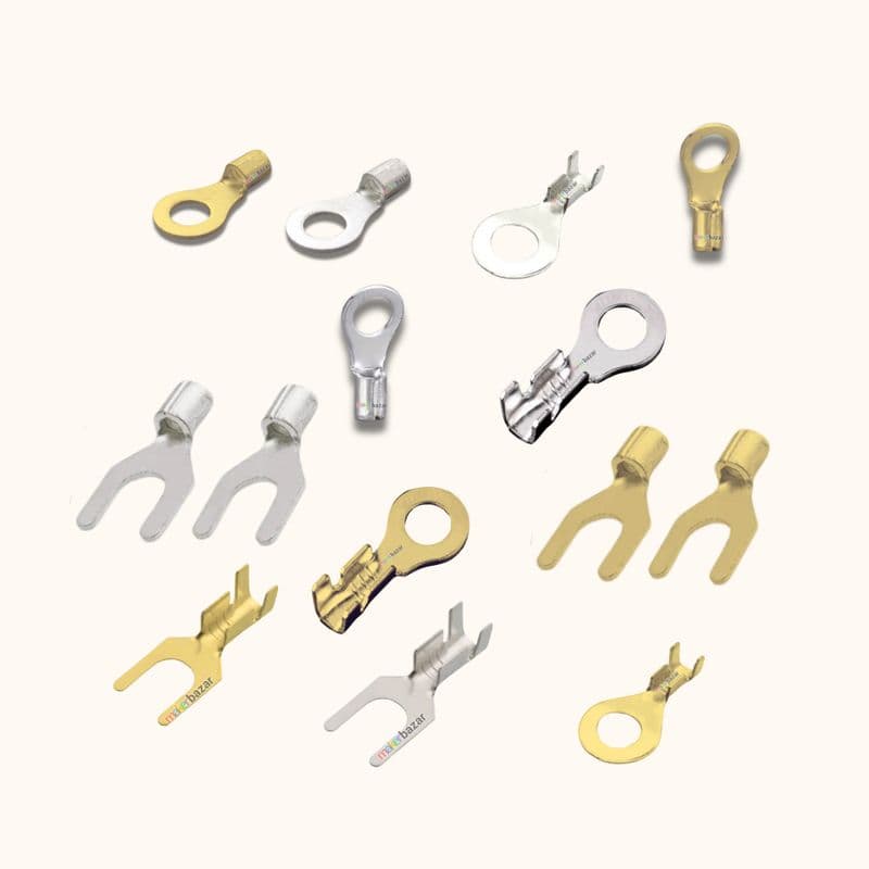 Non-Insulated Ring O-Type And Fork U-type Terminals Crimp Connectors - View 1