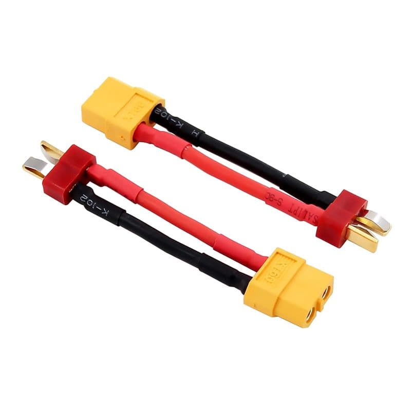 Nylon T-Plug to XT-60 Connector Adapter Cable - View 3