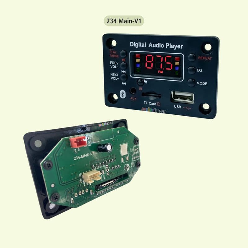 Bluetooth Audio Music Player Module with Frame & Display - View 3