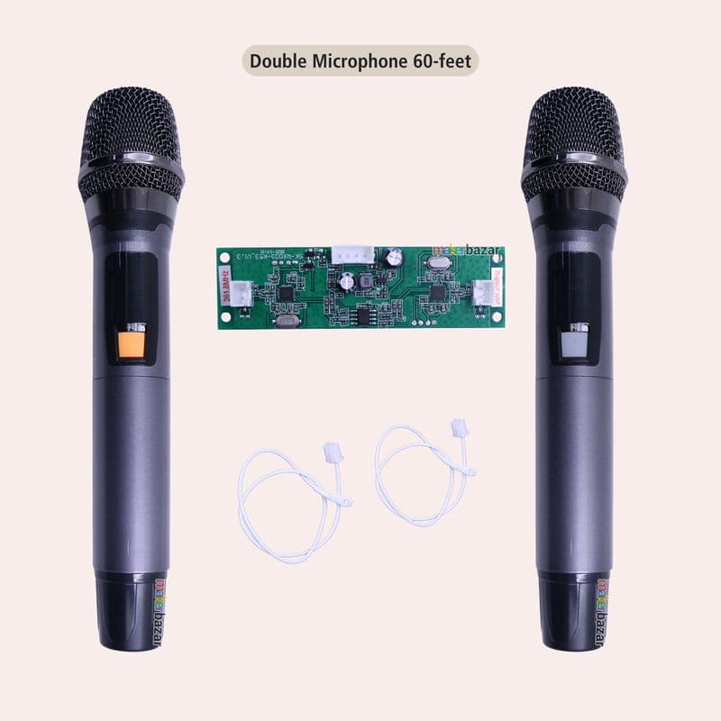 Wireless Microphone with Portable Receiver Module (Single/Dual) - View 3