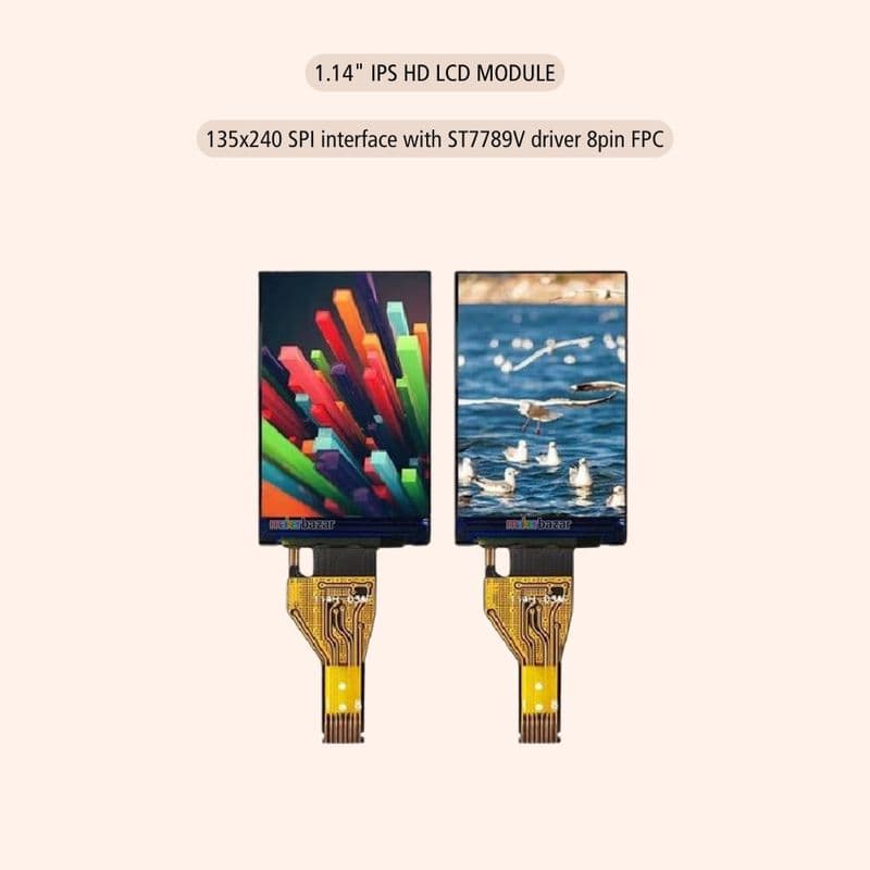 1.14 Inch IPS TFT LCD Display 135×240 SPI ST7789V3 - View 3
