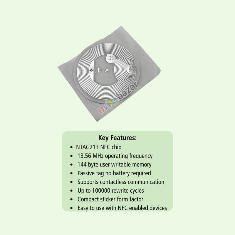 13.56 MHz NTAG213 NFC Sticker Tag 144 Byte - View 2