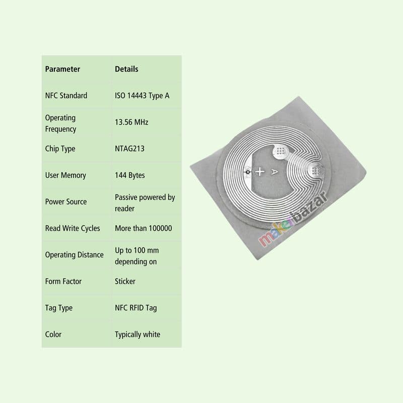 13.56 MHz NTAG213 NFC Sticker Tag 144 Byte - View 3
