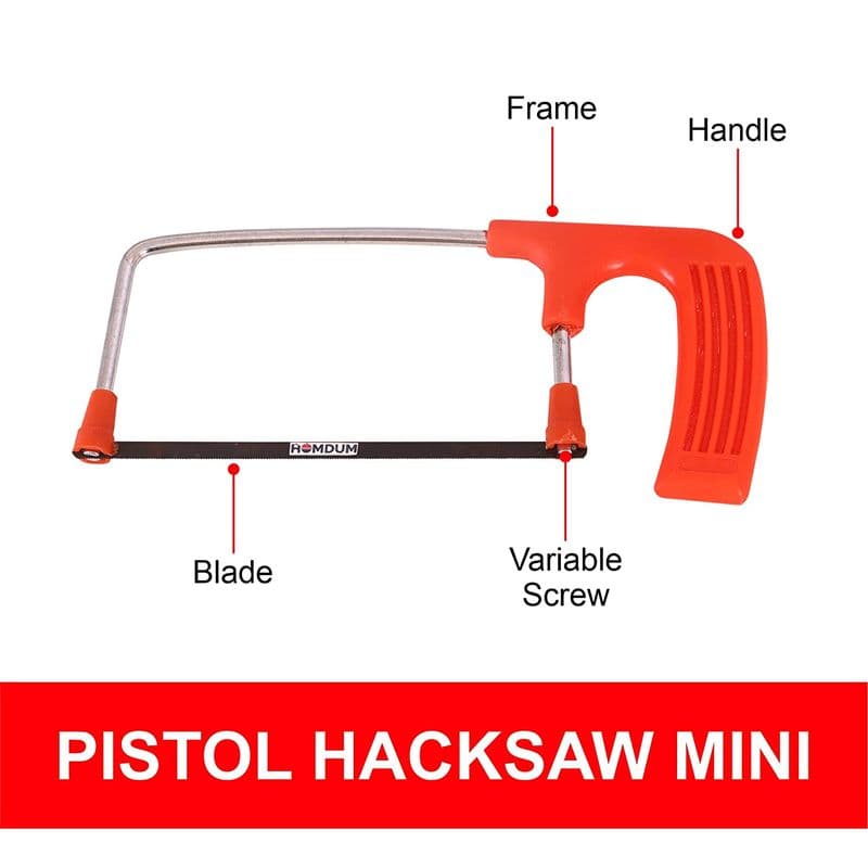 Generic: 6inch Junior Hacksaw Frame Plastic Handle with Blade - View 2