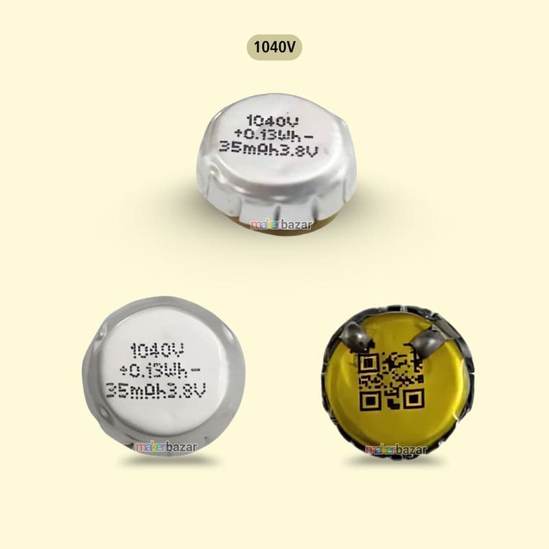 3.7V 3.8V 35mAh Lithium-Polymer Rechargeable Battery for Ear Buds – Single Cell - View 2