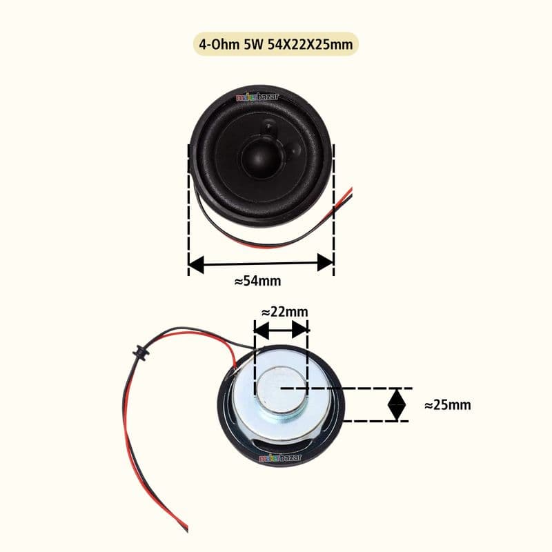 50mm 2inch Thin Speaker Internal Magnet [Without Frame] - View 3