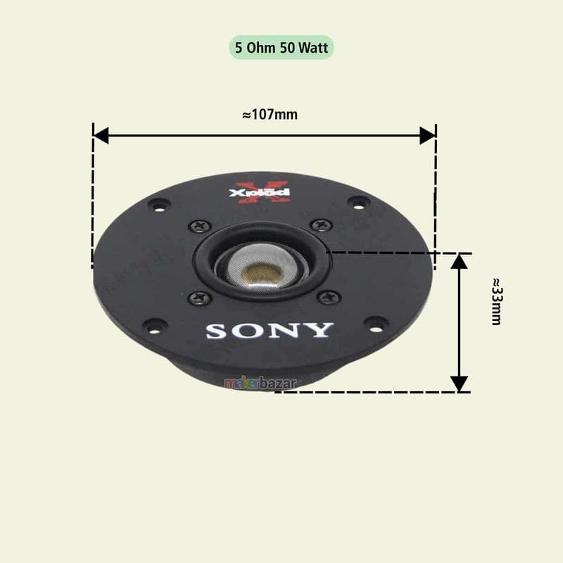 4.25 inch Titanium Film Tweeter Speaker HiFi Audio - Compatible with Sony Xplod - View 2