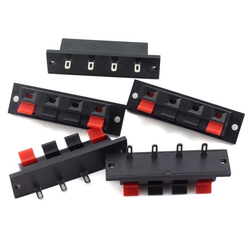 Press-Push-Type Speaker Terminal Block Spring Release Connector - View 3